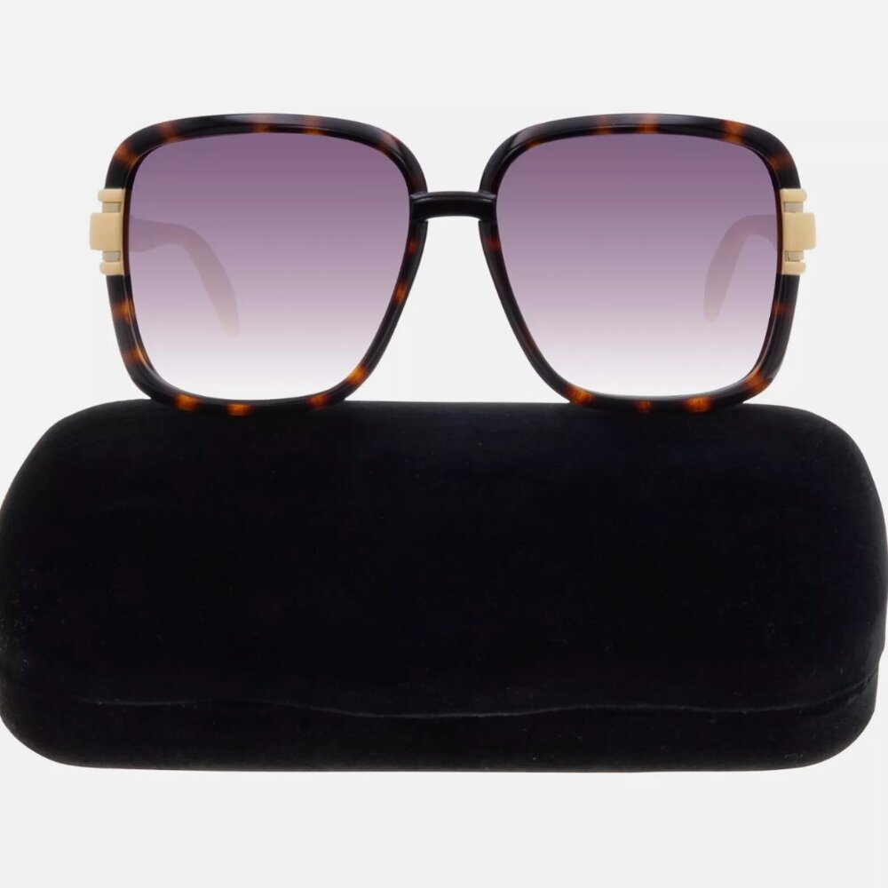 Gucci Butterfly Sunglasses Havana/Cream Gold Gradient Lens Women's - Picture 3 of 8